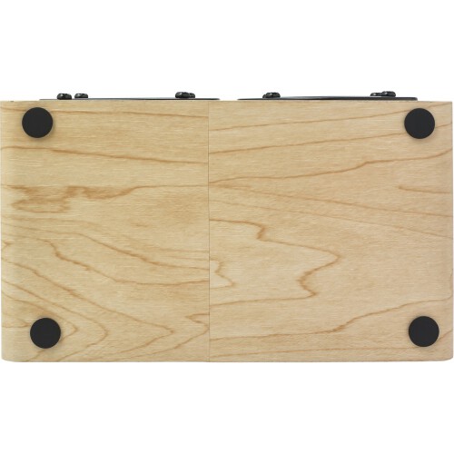 Drewniany głośnik bezprzewodowy 2 x 5W brązowy V0337-16 (6)
