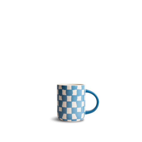 Kubek LIZ Check, niebieski/biały Niebieski/Biały 5283907513-00--00 