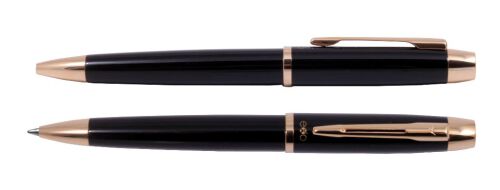 Długopis EXO Aries, czarny lakier, wykończenia złote, etui premium czarny EXP1030.03GTBP-CZ (1)
