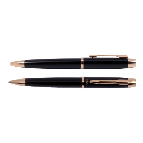 Długopis EXO Aries, czarny lakier, wykończenia złote, etui premium czarny EXP1030.03GTBP-CZ (1)