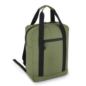 Plecak z powłoką PU, wykonany z materiału R-PET 600D, 27,5 x 12 x 37,5 cm, 12 l Oliwkowa zieleń