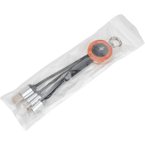 Kabel 4w1 z podświetlanym logo w drewnianej obudowie Beżowy EG061213 (4)