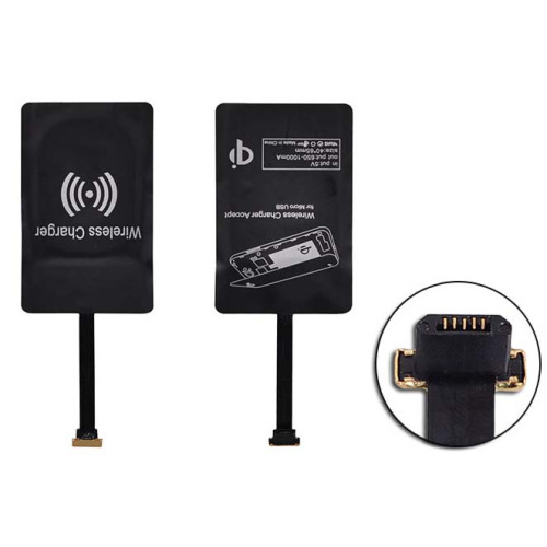 Uniwersalny chip indukcyjny QI Micro USB Czarny EG 015303 (1)