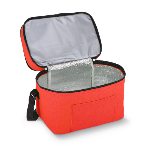R-PET 600D Dwukomorowa torba chłodząca 30 x 20 x 24 cm 12L Czerwony LT95393-N0021 (5)