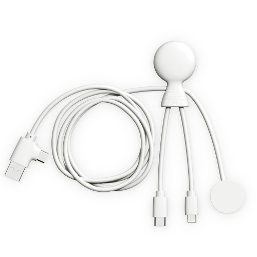 Xoopar Mr. Bio Long, wielofunkcyjny kabel do Apple i Samsung Watch,1 metr Biały LT41031-N0001 (5)