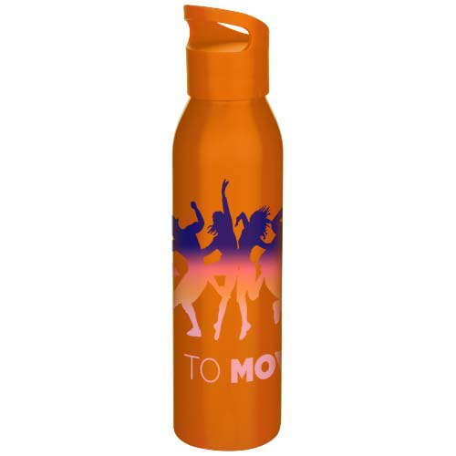 Sky jednościenna butelka na wodę o pojemności 650 ml wykonana ze stali nierdzewnej z recyklingu z certyfikatem RCS Pomarańczowy 10086831 (1)