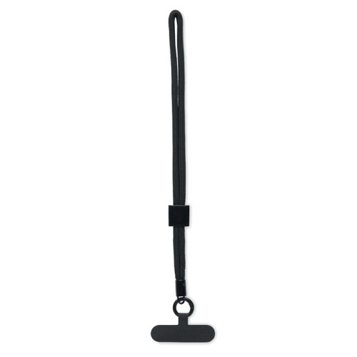 Smycz krótka do telefonu RPET Czarny MO2668-03 (5)