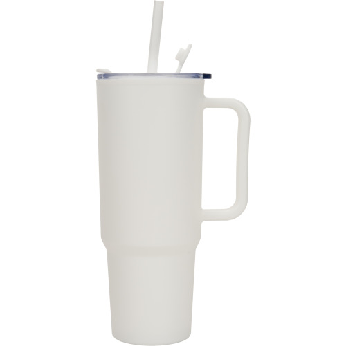 Kubek ze słomką XXL 1200 ml TEODORA Biały 8468606 (6)