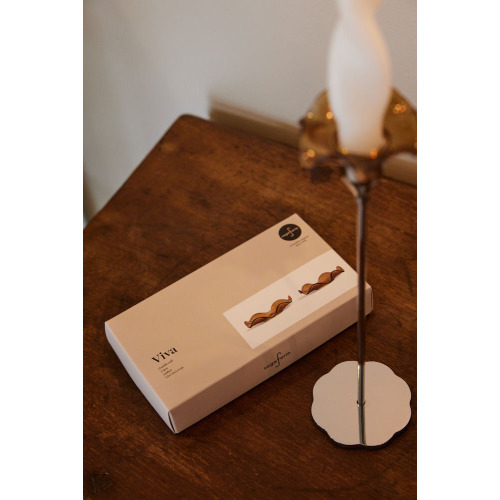 Osłonki na świecę VIVA 2-szt, bursztynowy Bursztynowy 5018445- (2)