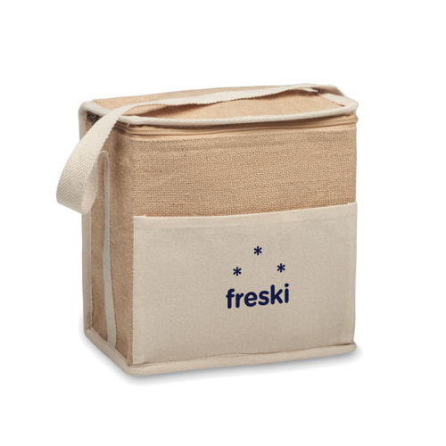 Jutowa i płócienna torba chłodząca Bezowy MO2503-13 (5)