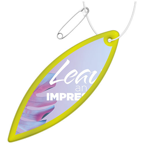 RFX™ reflective odblaskowa zawieszka z PVC, elipsa Neonowy żółty 1PR11213 (1)