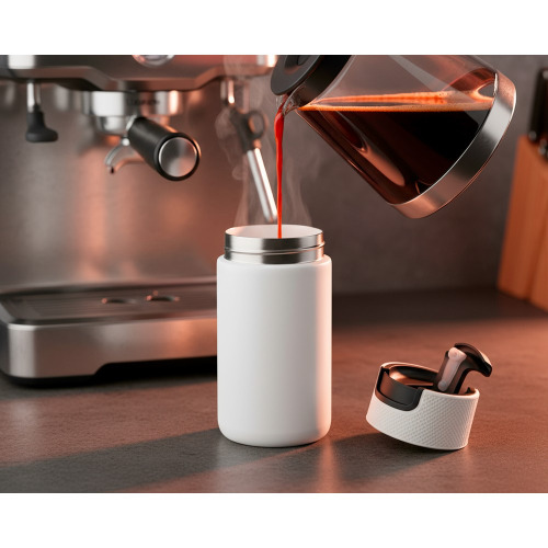 Kubek termiczny 400 ml Air Gifts z ceramiką | Nabila Biały VA050-02 (3)
