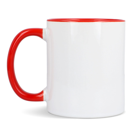 Kubek subli Oslo kolorowy w środku i uchwycie 300ml Biały / czerwony LT51164-N0121 (3)