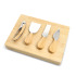 Bambusowy zestaw do serwowania sera i wina 4 szt Naturalny LT94495-N0094  thumbnail