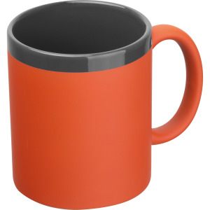 Kubek ceramiczny soft touch 300 ml RONALD Pomarańczowy