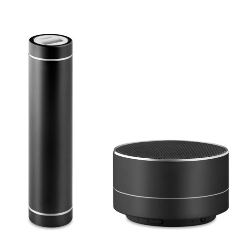 Zestaw głośnik i powerbank Czarny MO9149-03 