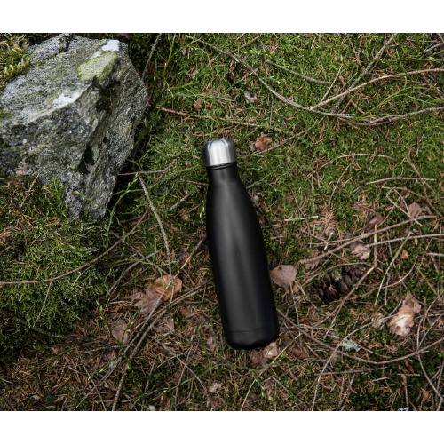 Butelka ze stali NILS 12/24H 0,5 L, czarny Czarny 5017707- (1)