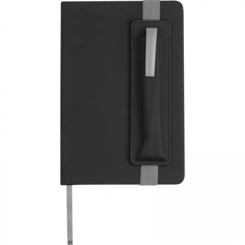 Notatnik A5 w linie z długopisem CARSON Szary 2238507 (4)