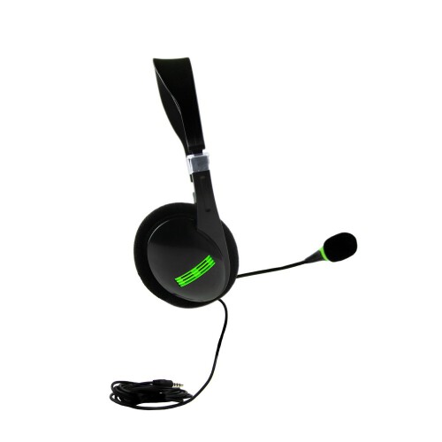 Zestaw słuchawkowy: słuchawki nauszne z mikrofonem czarny V0169-03 (6)