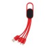 Kabel do ładowania 4 w 1 z karabińczykiem czerwony P302.074  thumbnail