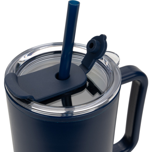 Kubek ze słomką XXL 1200 ml TEODORA Granatowy 8468644 (3)