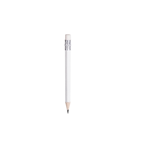 Mini ołówek, gumka biały V1697-02 