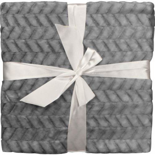 Duży koc 120x180cm 280 g/m² DAMIANO Szary 6436107 (5)