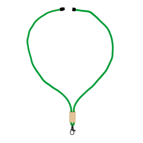 Paracord R-PET lanyard Zielony LT95306-N0031 (2)