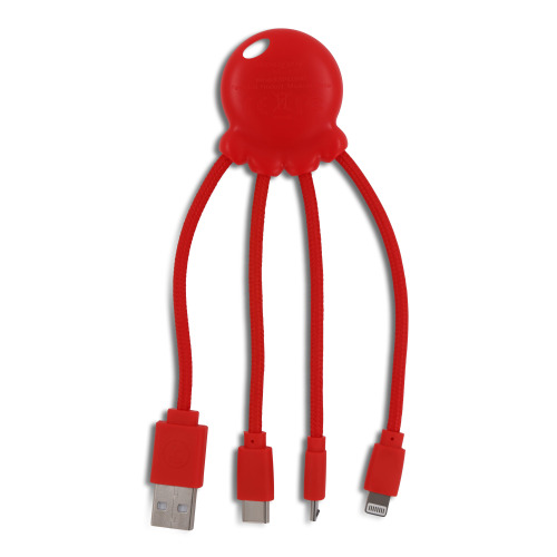 2087 | Xoopar Octopus Charging cable Czerwony LT41005-N0021 (5)