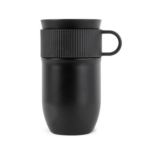 Izolowany kubek Sagaform Ted, 280 ml, szczelny, można myć w zmywarce Czarny LT52131-N0002 