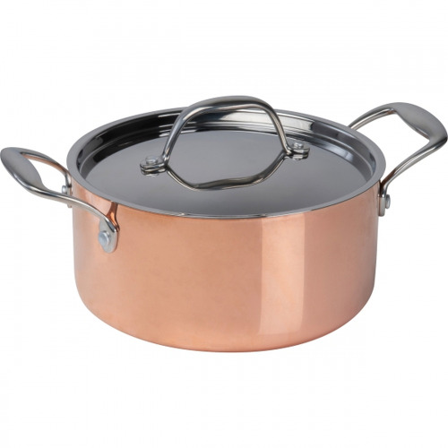 Garnek do indukcji CrisMa ⌀20,5 cm AGATA Miedziany 8497395 