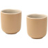 Male filiżanki ceramiczne do espresso o pojemności 90 ml - zestaw 2 sztuk Oatmeal 12639707  thumbnail