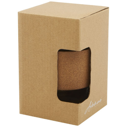 Lidan Szklany kubek o pojemności 360 ml z korkowym uchwytem i silikonową pokrywką Szary 10066582 (4)