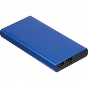 Power bank 10000 mAh z aluminium z recyklingu GIORGIA Niebieski