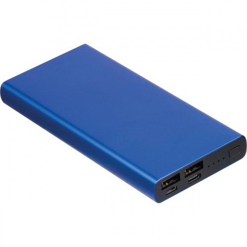 Power bank 10000 mAh z aluminium z recyklingu GIORGIA Niebieski 3450304 