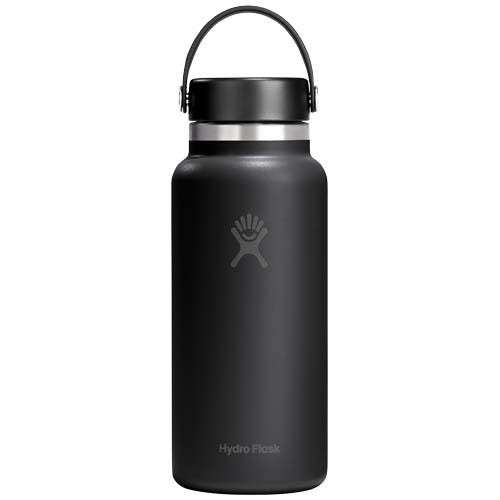 Butelka na wodę Hydro Flask Wide Mouth, pojemność 946 ml, z izolacją termiczną, wykonana ze stali nierdzewnej Czarny 10099190 (1)