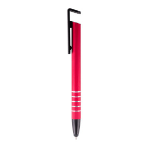 Długopis, touch pen, stojak na telefon czerwony