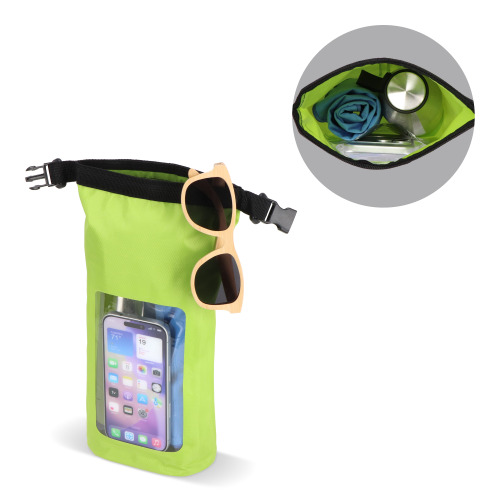 Wodoszczelna torba Ripstop 2L na telefon komórkowy – IPX6 Jasnozielony LT95359-N0032 (6)