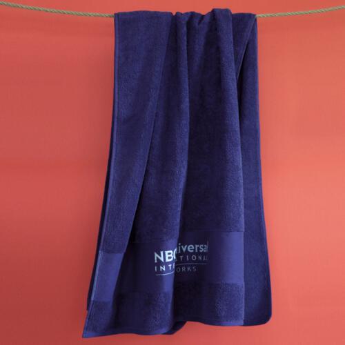 Ręcznik bawełniany z logo w bordiurze wielokolorowy BRN12 (3)