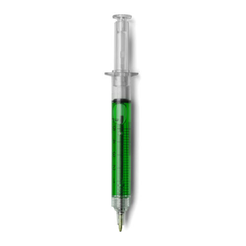 Długopis "strzykawka" jasnozielony V1524-10 