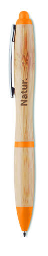 Długopis z bambusa pomarańczowy