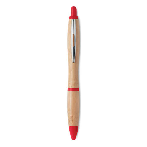 Długopis z bambusa czerwony