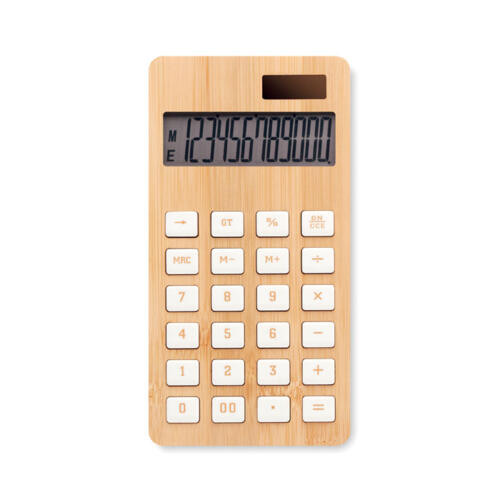 12-cyfrowy kalkulator, bambus drewna