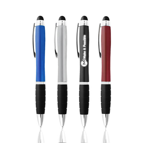 Długopis metalowy touch pen lighting logo Srebrny