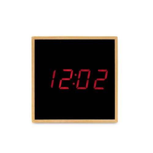 Bambusowy zegar na biurko z alarmem drewno V0193-17 (5)