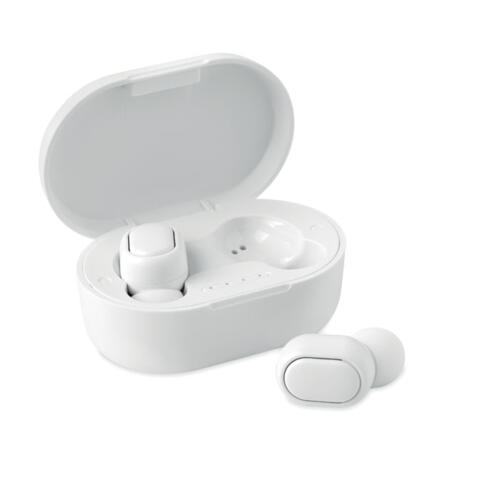 Słuchawki TWS z ABS, recykling biały MO6252-06 (1)