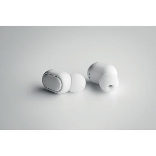 Słuchawki TWS z ABS, recykling biały MO6252-06 (4)