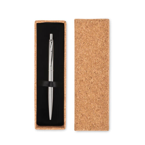Stalowy długopis z recyklingu srebrny mat MO6794-16 (1)