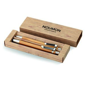 Bambusowy zestaw długopis  i o drewna MO8111-40 (10) thumbnail