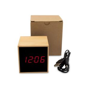 Bambusowy zegar na biurko z alarmem drewno V0193-17 (3) thumbnail